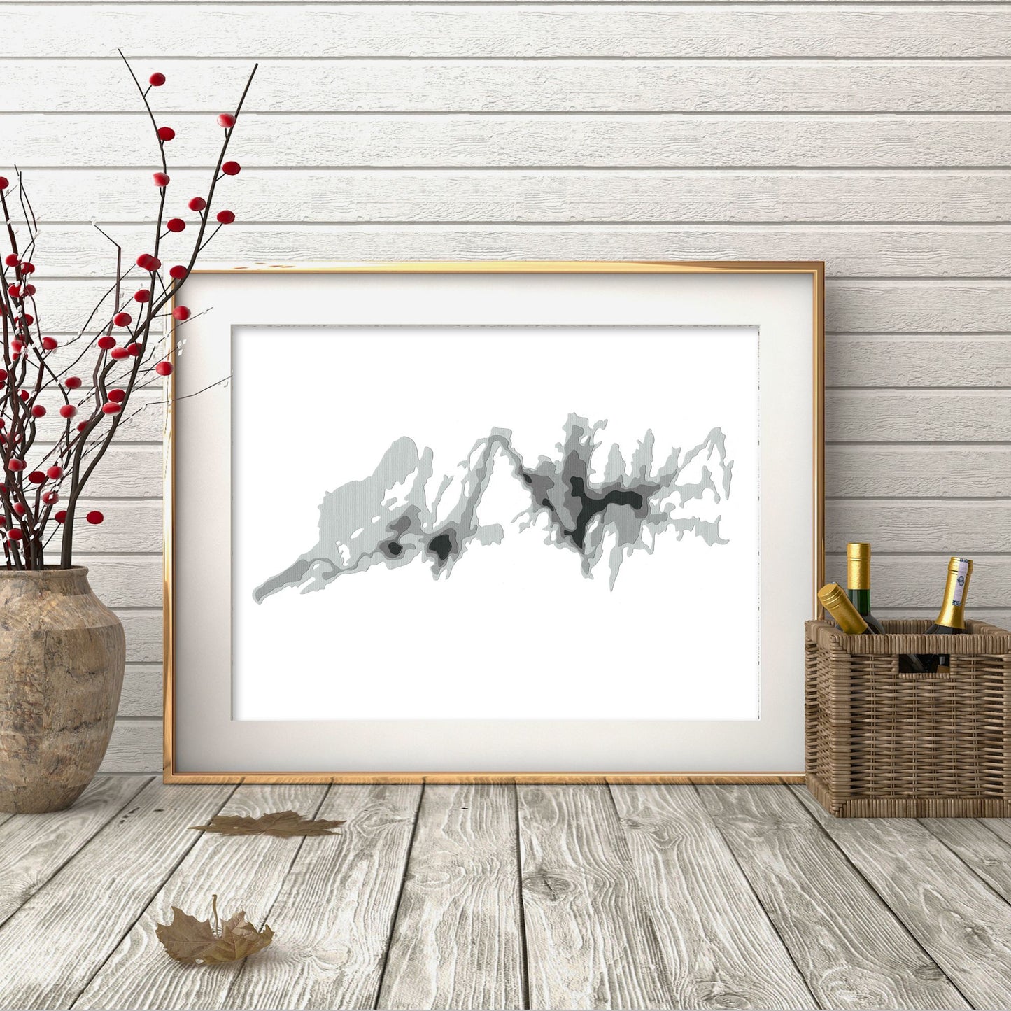 Bald Lake 9"x12" Papercut Cardtography Map | Wall Art | Poster | Print | Map Art | Wall Decor