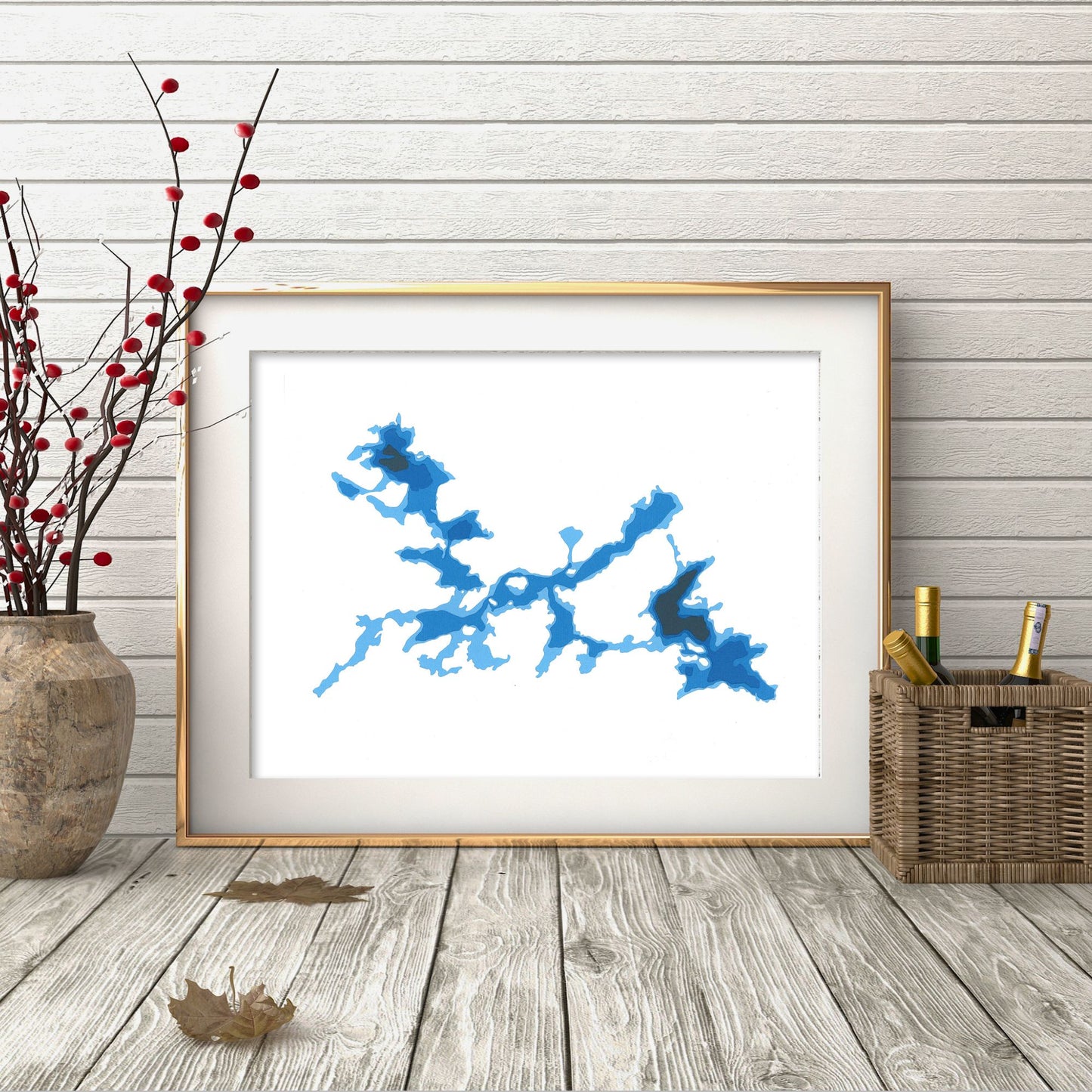 Crane Lake 9"x12" Papercut Cardtography Map | Wall Art | Poster | Print | Map Art | Wall Decor