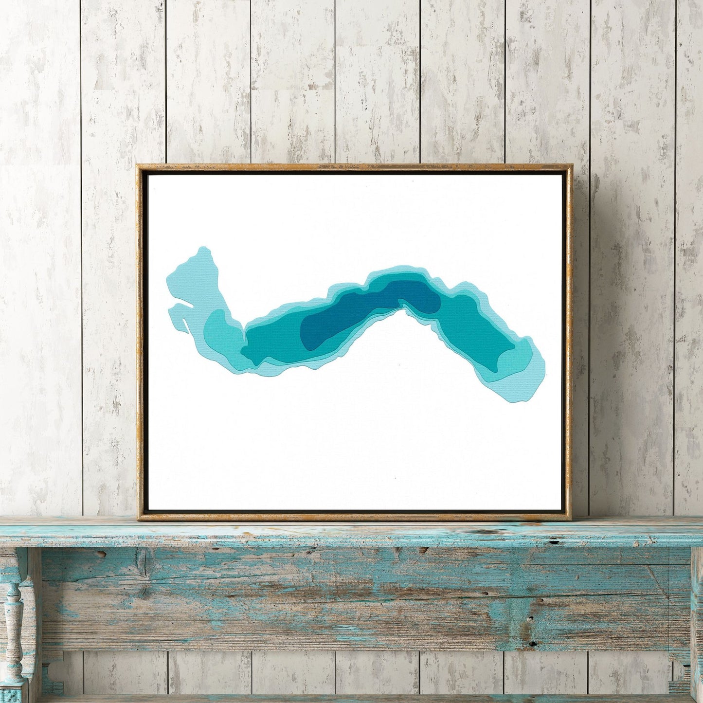 Crooked Lake, Saskatchewan 8"x10" Papercut Cardtography Map | Wall Art | Poster | Print | Map Art | Wall Decor