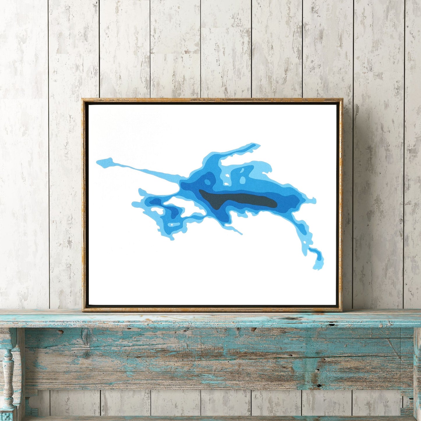 Duck Lake 8"x10" Papercut Cardtography Map | Wall Art | Poster | Print | Map Art | Wall Decor