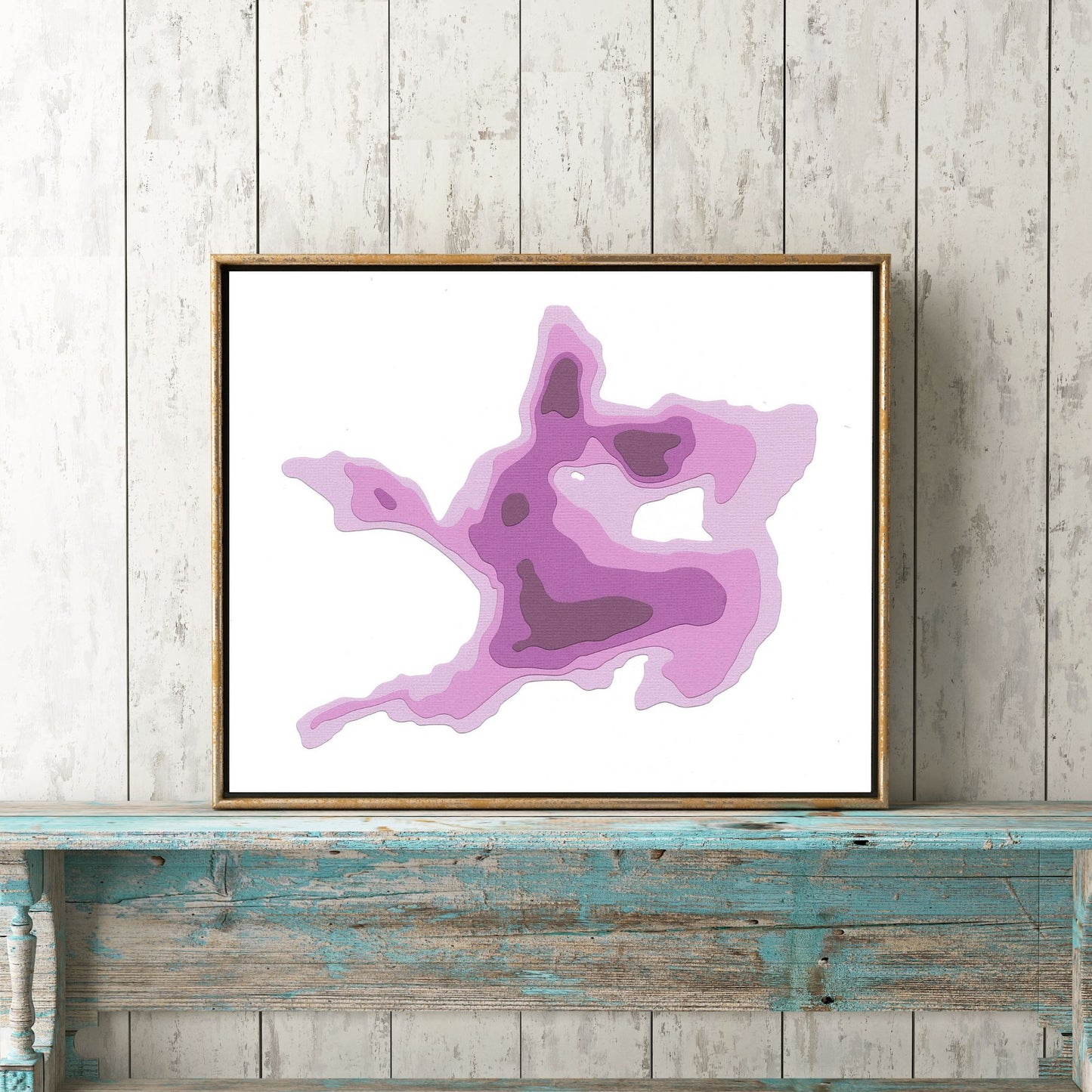 Eagle Lake (Haliburton) 8"x10" Papercut Cardtography Map | Wall Art | Poster | Print | Map Art | Wall Decor