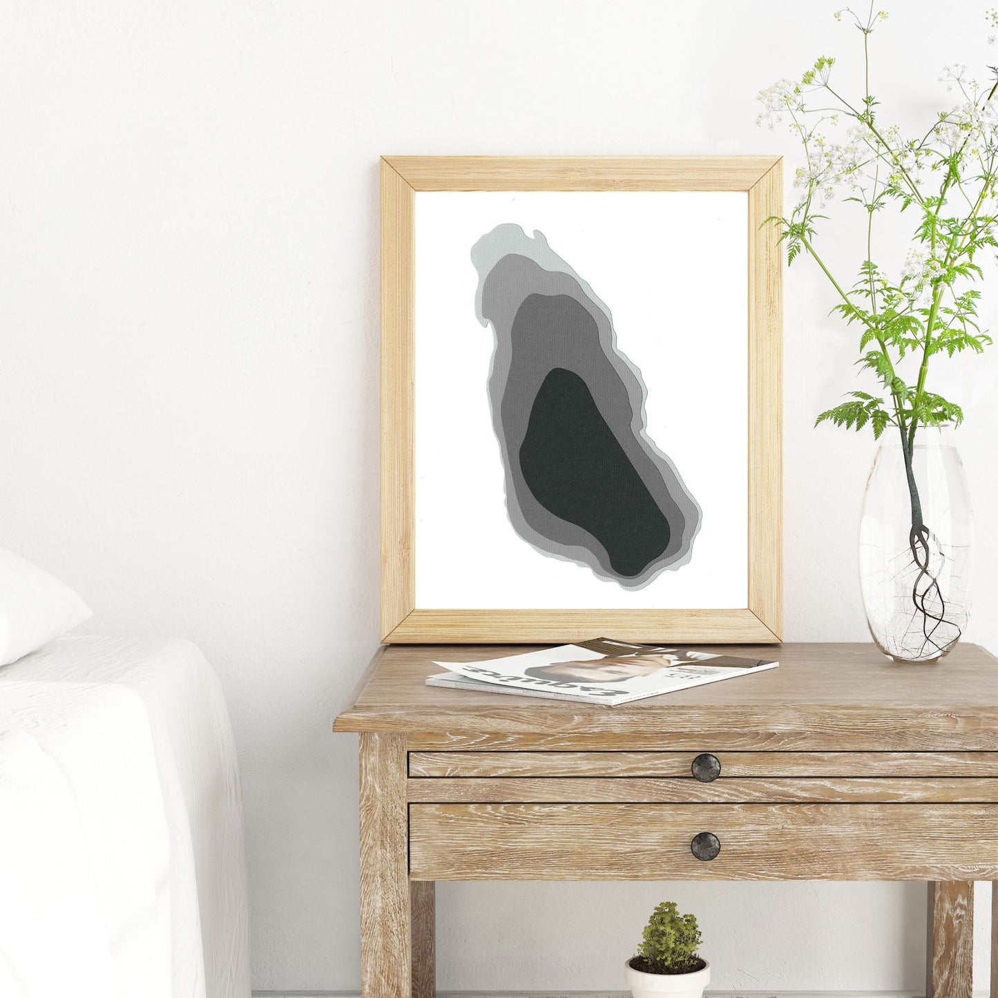 Green Lake 8x10" Papercut Cardtography Map | Wall Art | Poster | Print | Map Art | Wall Decor