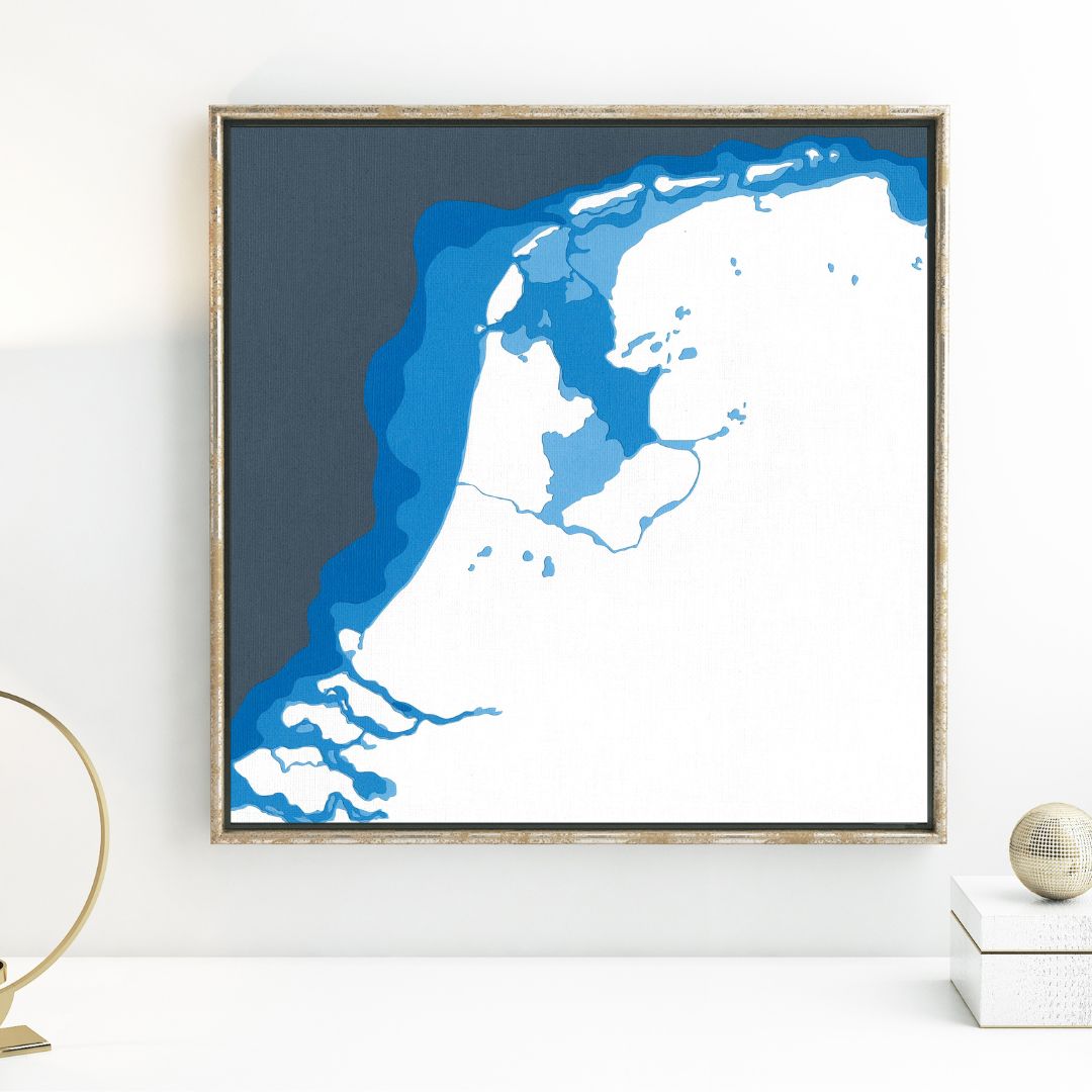 Holland 12"x12" Papercut Cardtography Map | Wall Art | Poster | Print | Map Art | Wall Decor