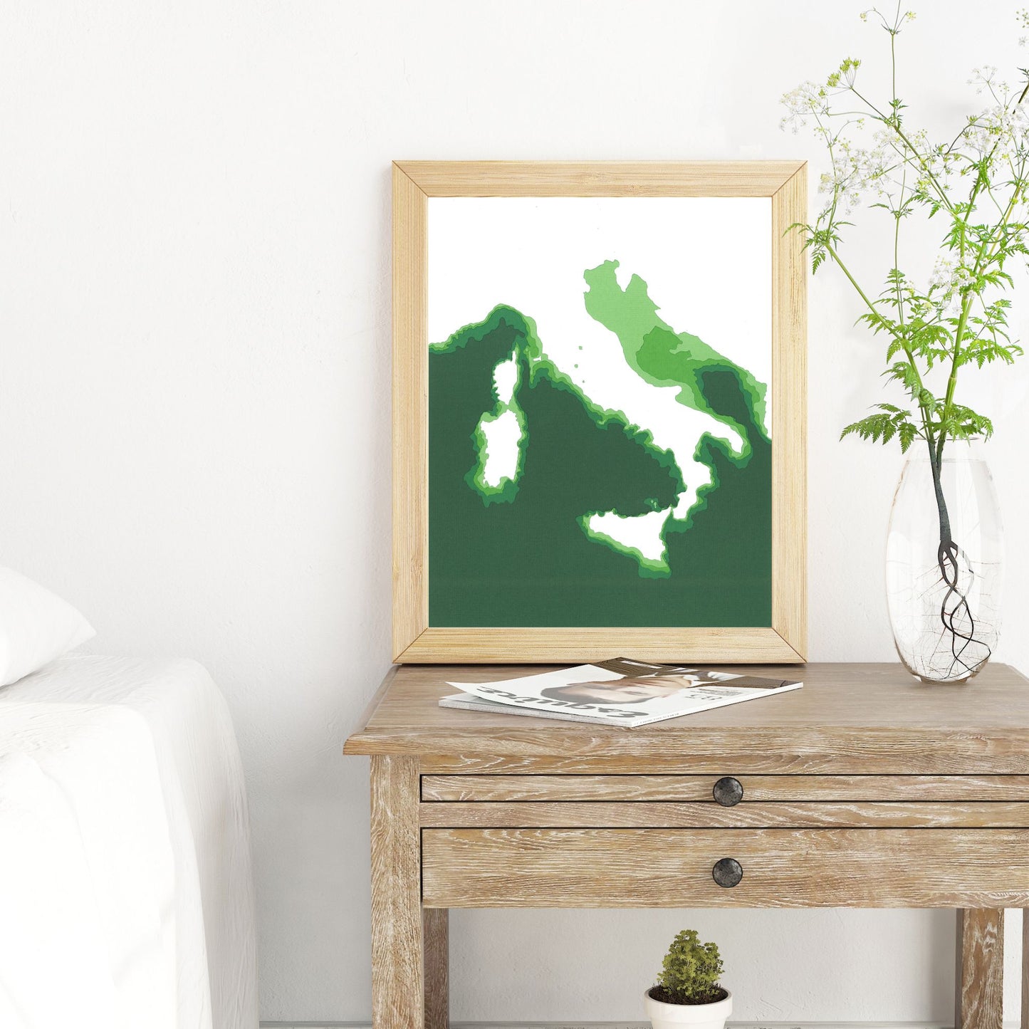 Italy 8"x10" Papercut Cardtography Map | Wall Art | Poster | Print | Map Art | Wall Decor