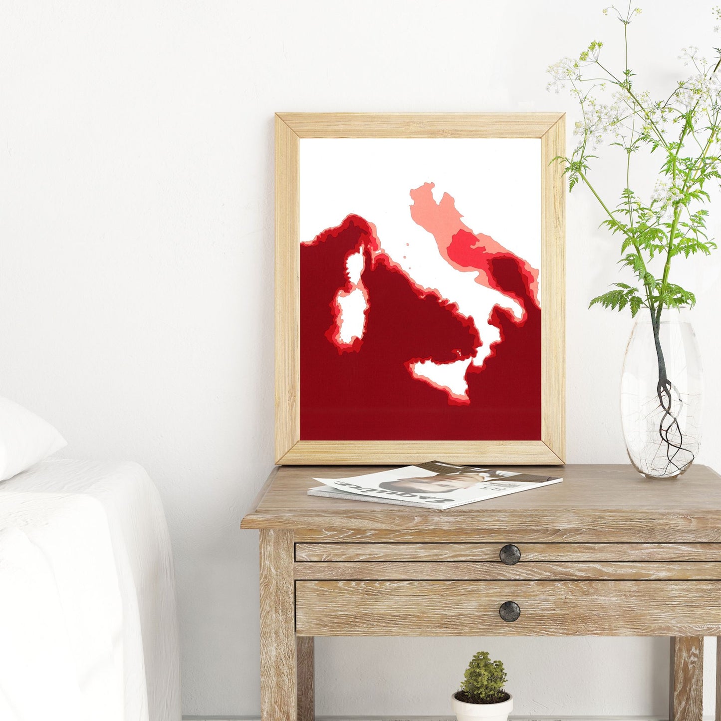 Italy 8"x10" Papercut Cardtography Map | Wall Art | Poster | Print | Map Art | Wall Decor