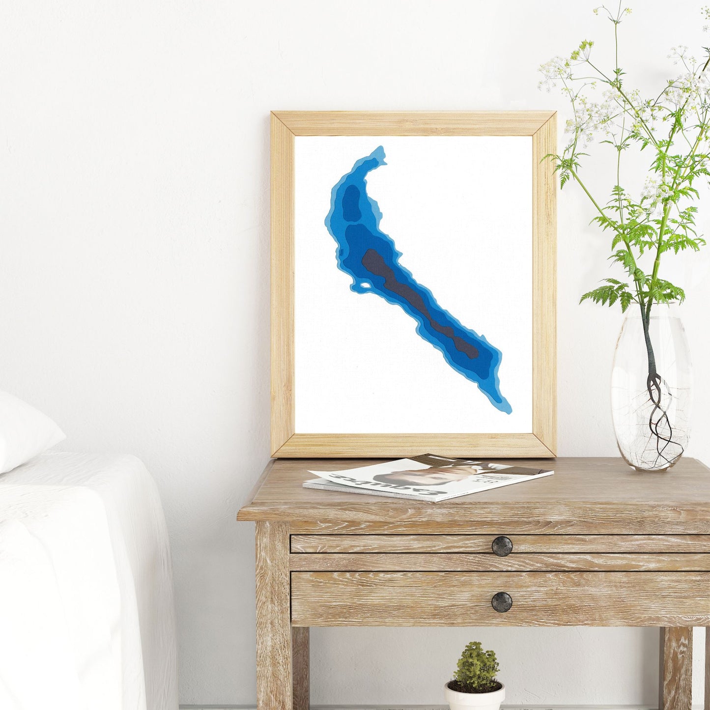 Lac Philippe, Québec 8"x10" Papercut Cardtography Map | Wall Art | Poster | Print | Map Art | Wall Decor