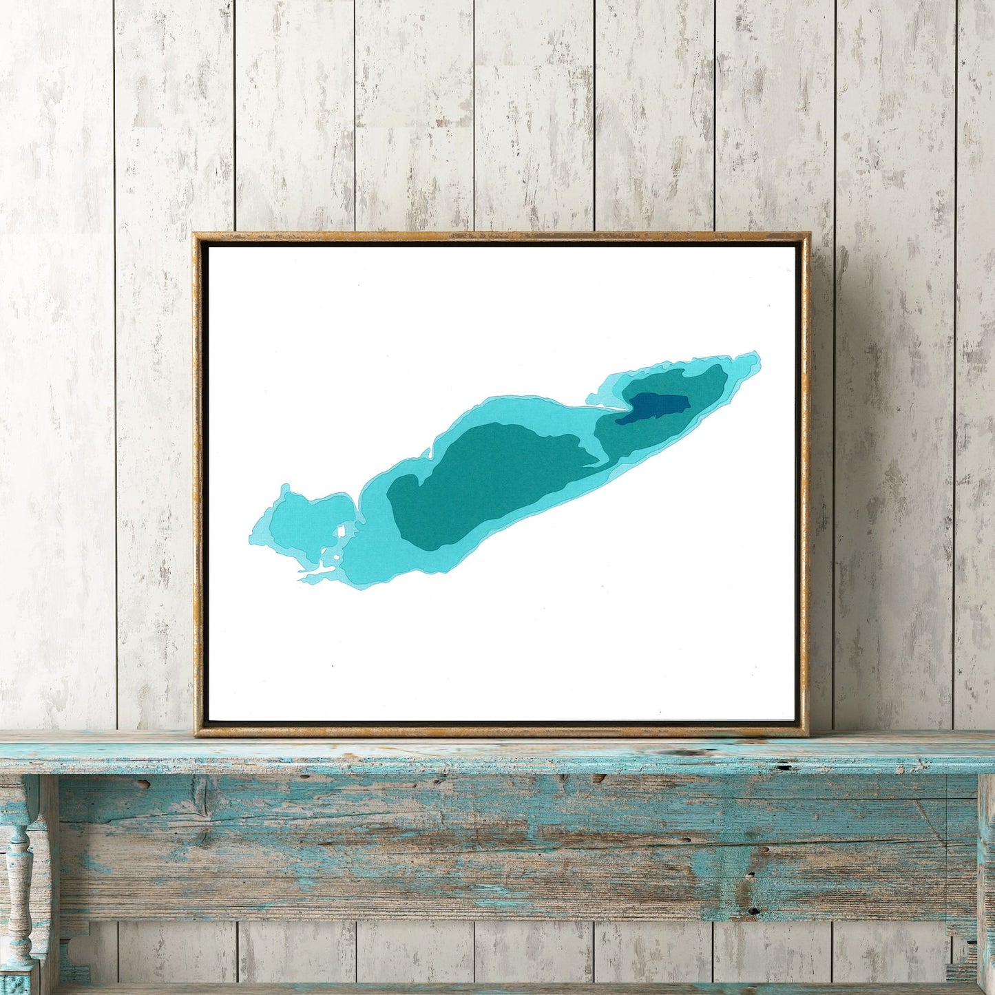 Lake Erie 8"x10" Papercut Cardtography Map | Wall Art | Poster | Print | Map Art | Wall Decor