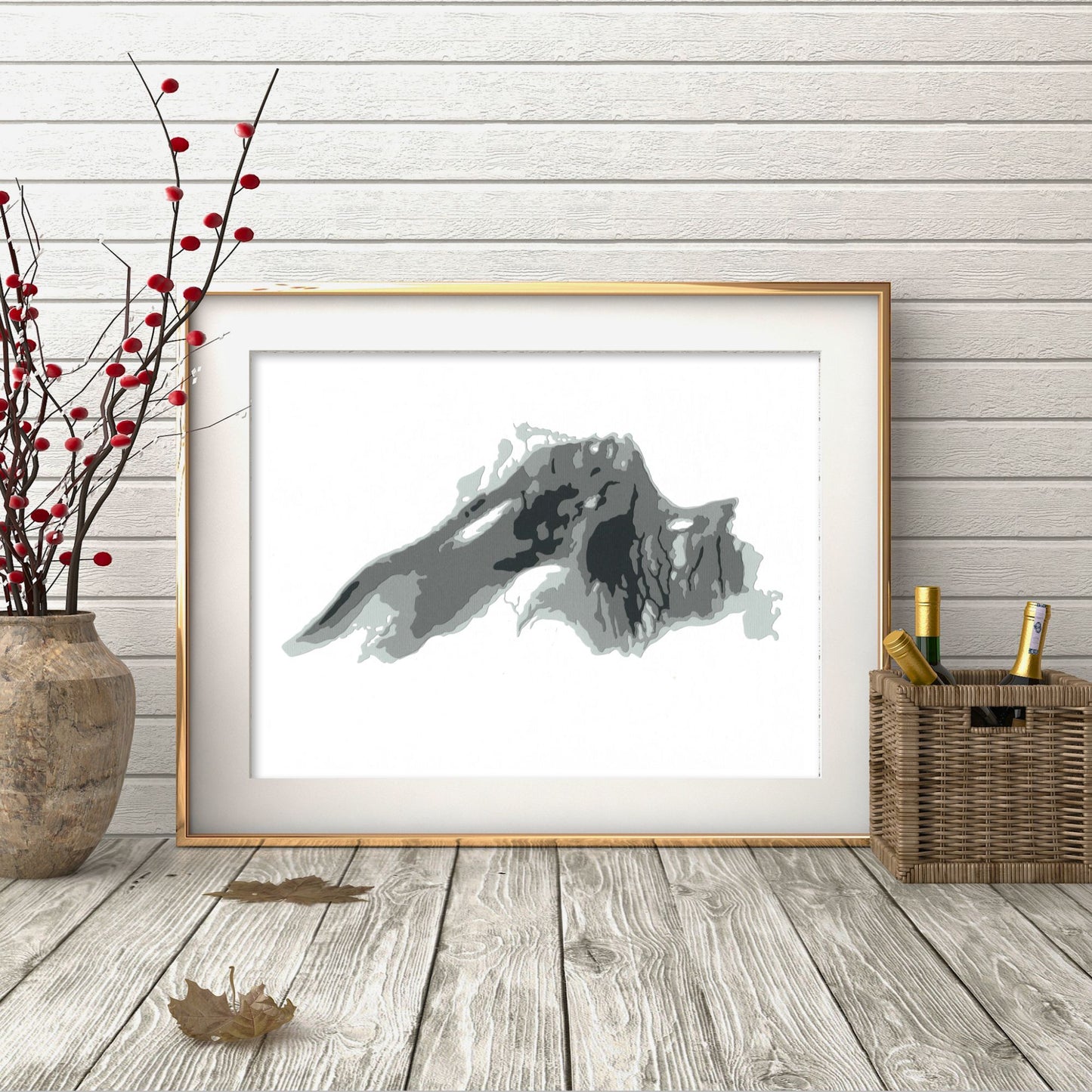 Lake Superior 9"x12" Papercut Cardtography Map | Wall Art | Poster | Print | Map Art | Wall Decor
