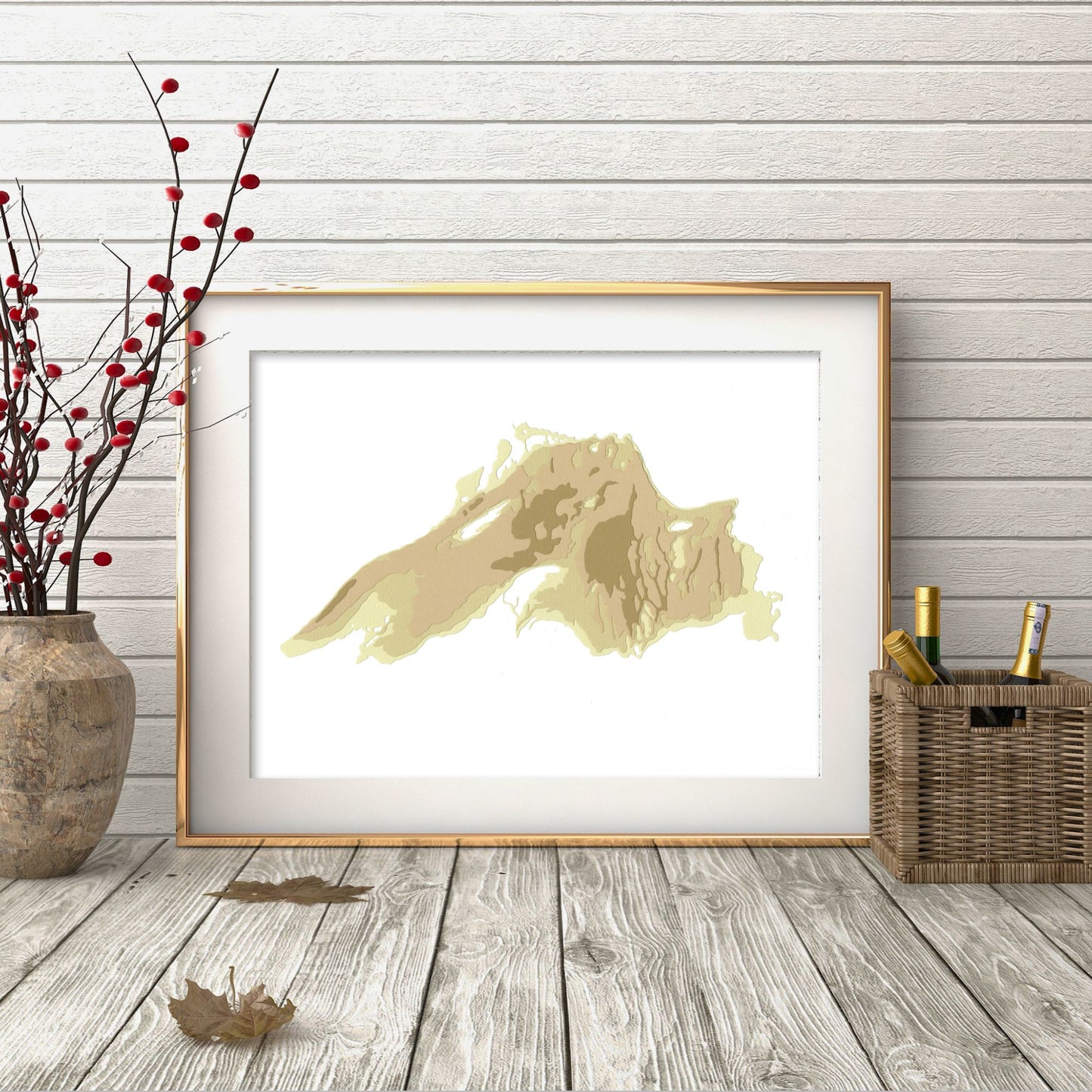 Lake Superior 9"x12" Papercut Cardtography Map | Wall Art | Poster | Print | Map Art | Wall Decor