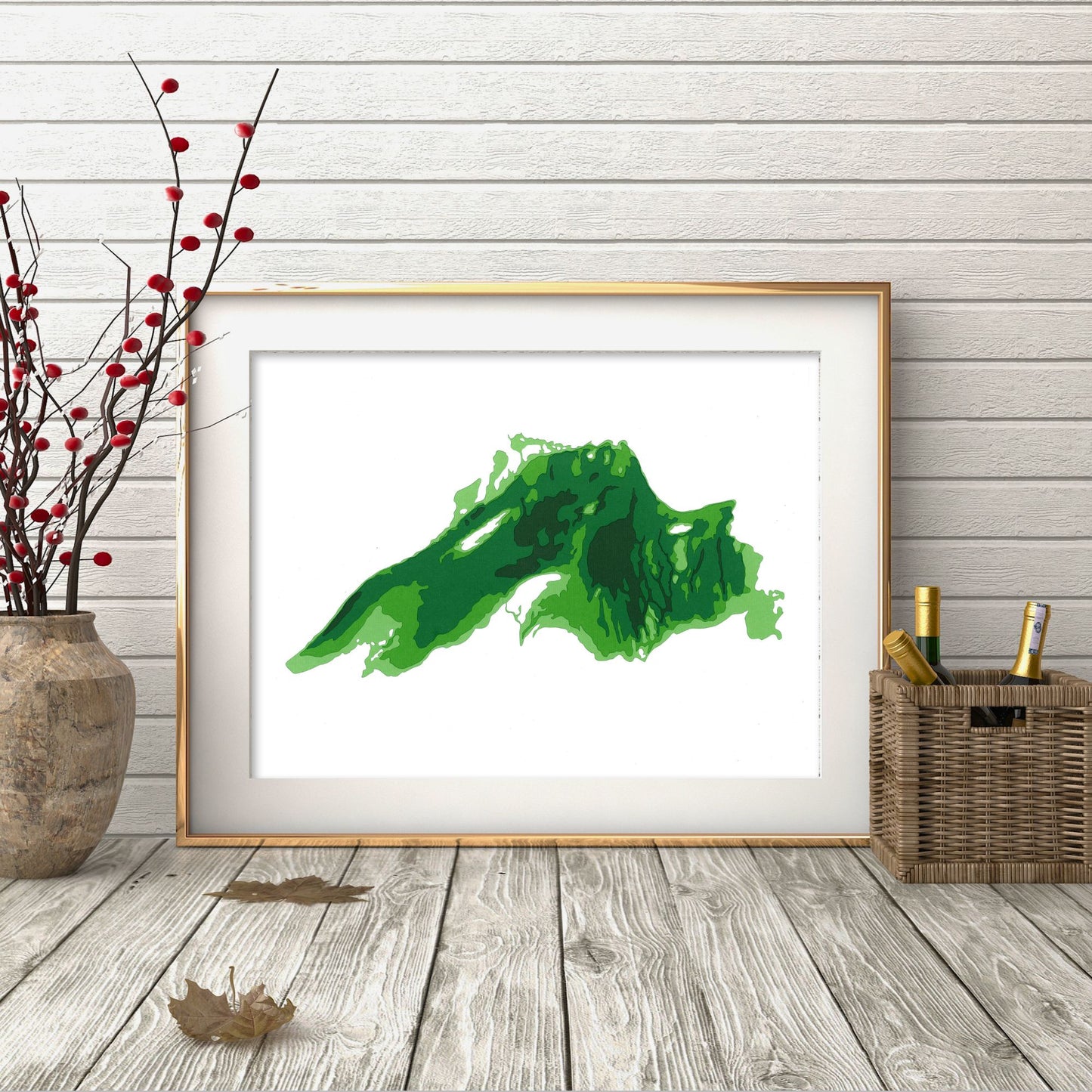 Lake Superior 9"x12" Papercut Cardtography Map | Wall Art | Poster | Print | Map Art | Wall Decor