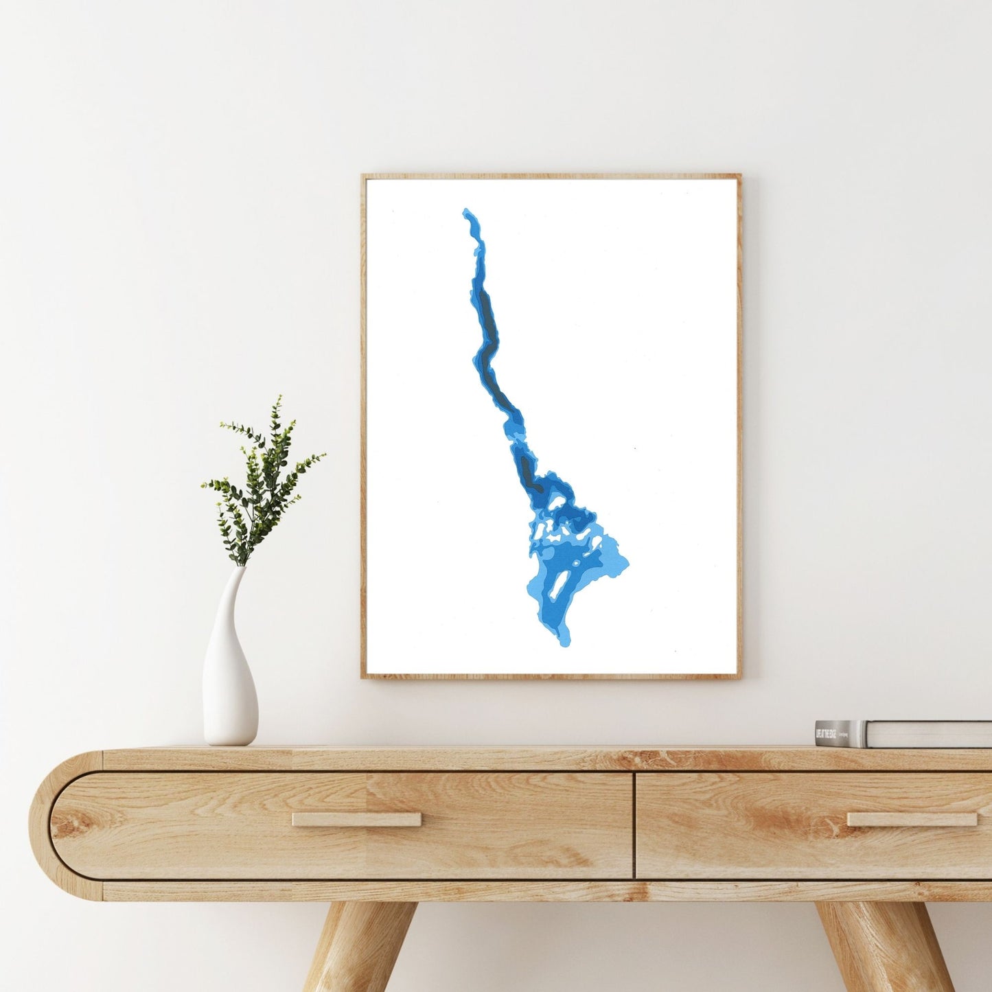 Loch Lomond, Scotland 9"x12" Papercut Cardtography Map | Wall Art | Poster | Print | Map Art | Wall Decor