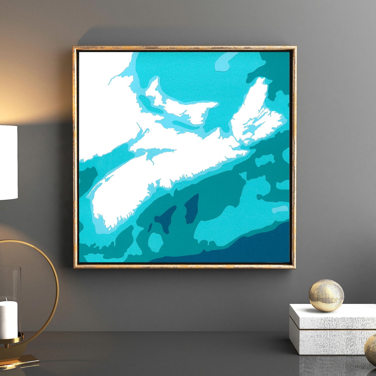 Nova Scotia 12"x12" Papercut Cardtography Map | Wall Art | Poster | Print | Map Art | Wall Decor