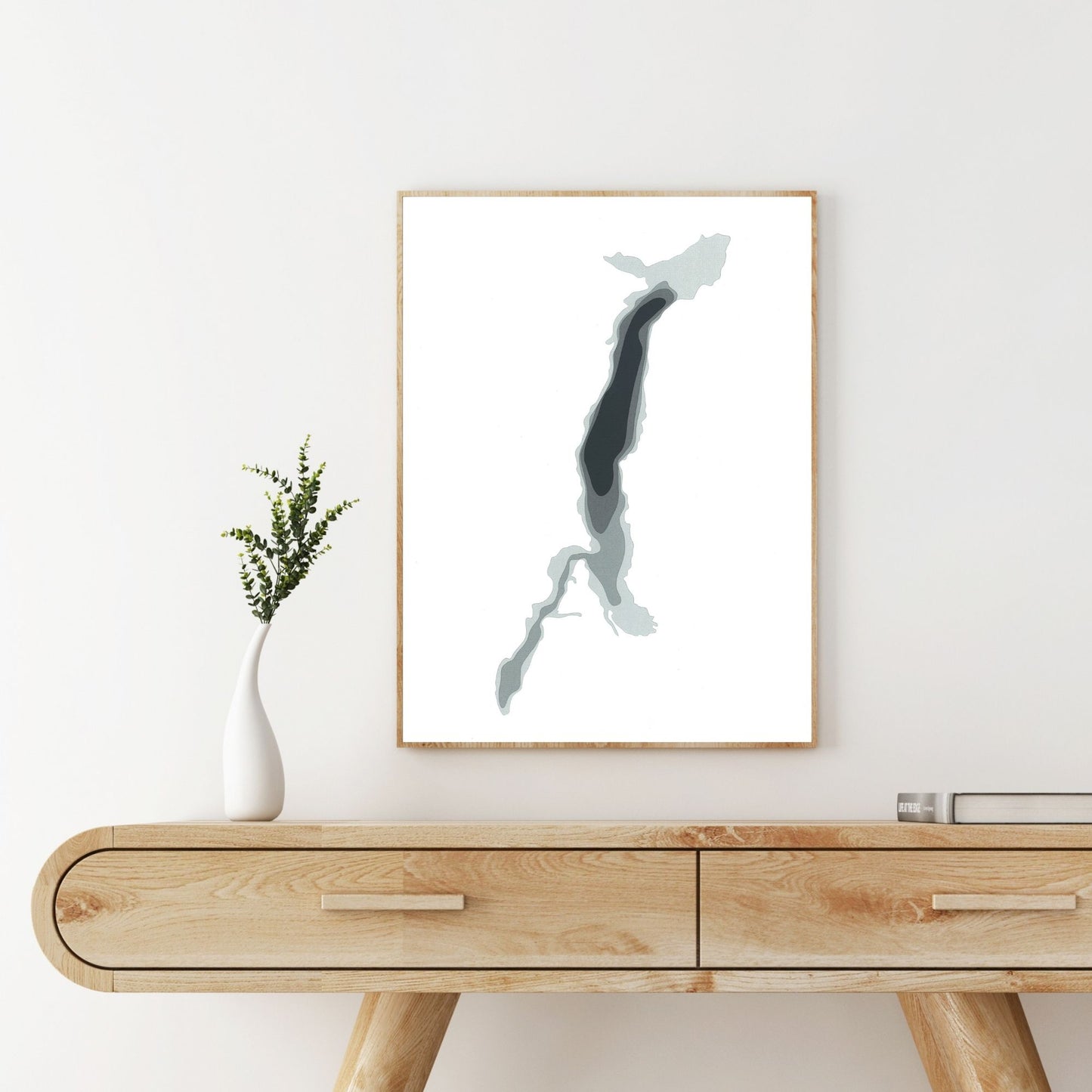 Stave Lake, BC 9"x12" Papercut Cardtography Map | Wall Art | Poster | Print | Map Art | Wall Decor