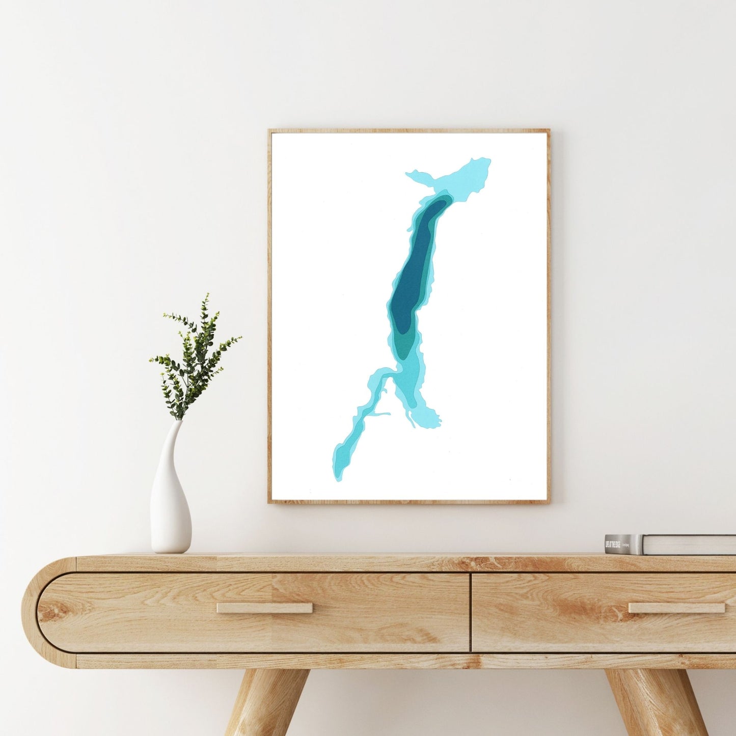 Stave Lake, BC 9"x12" Papercut Cardtography Map | Wall Art | Poster | Print | Map Art | Wall Decor