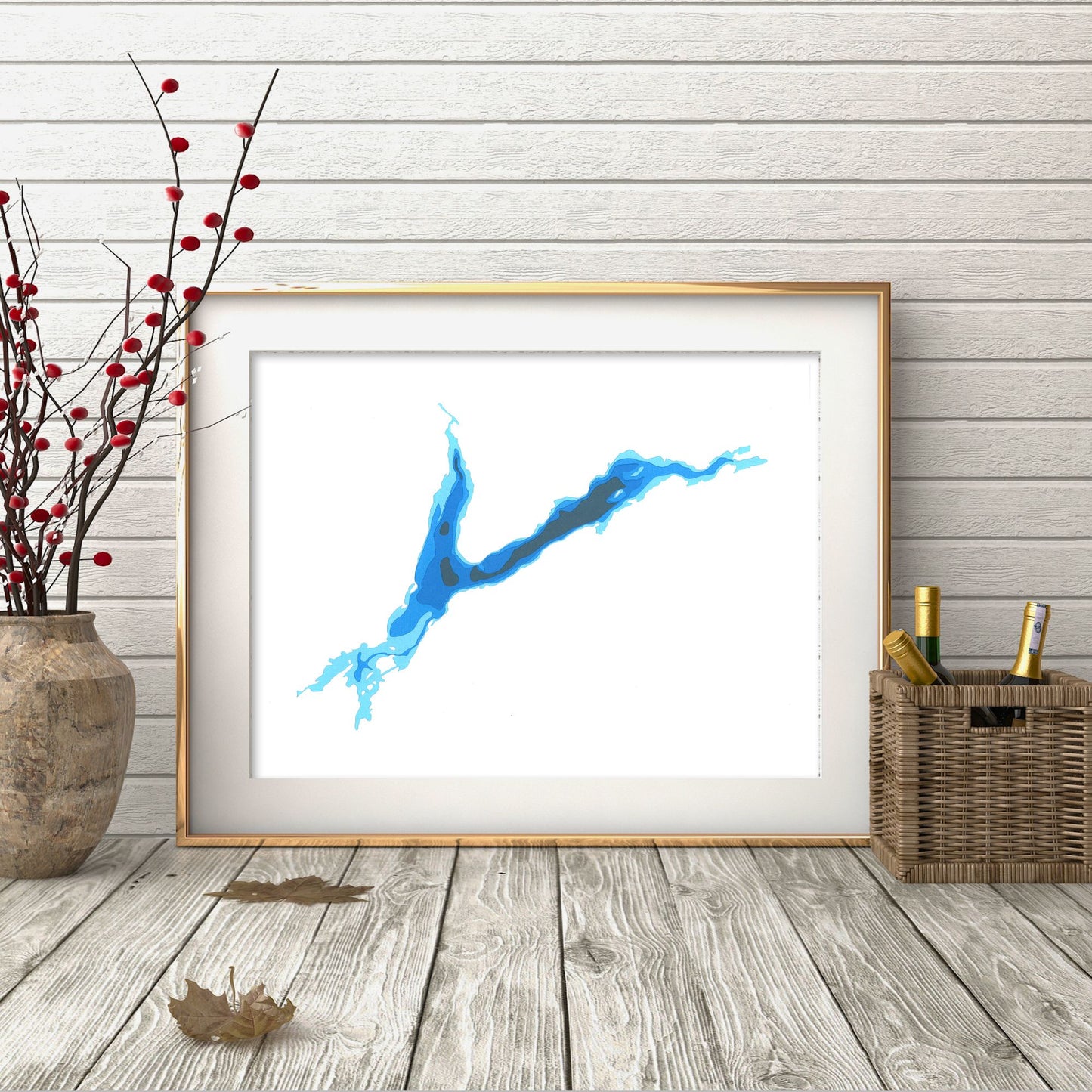 Sturgeon Lake 9"x12" Papercut Cardtography Map | Wall Art | Poster | Print | Map Art | Wall Decor