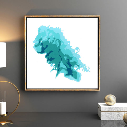 Georgian Bay 12"x12" Papercut Cardtography Map | Wall Art | Poster | Print | Map Art | Wall Decor