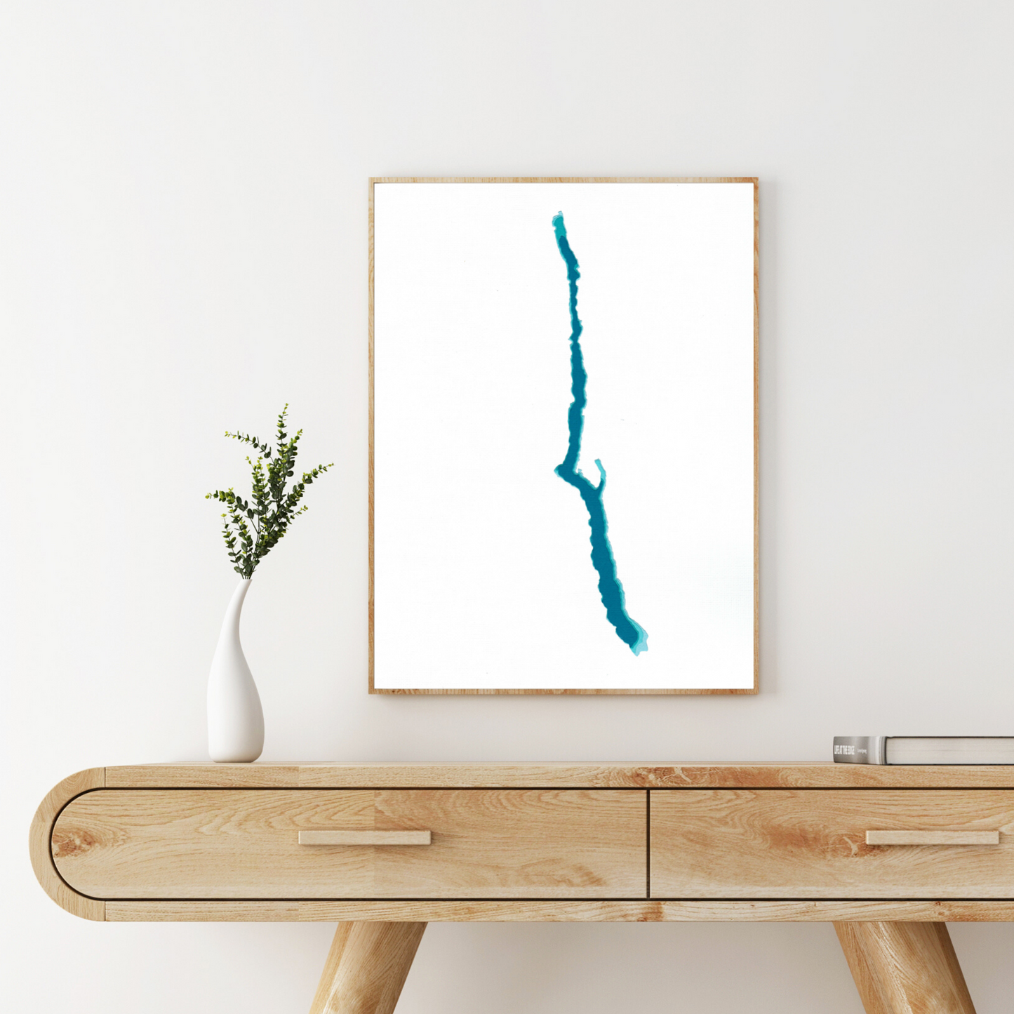 Kootenay Lake, BC 9"x12" Papercut Cardtography Map | Wall Art | Poster | Print | Map Art | Wall Decor