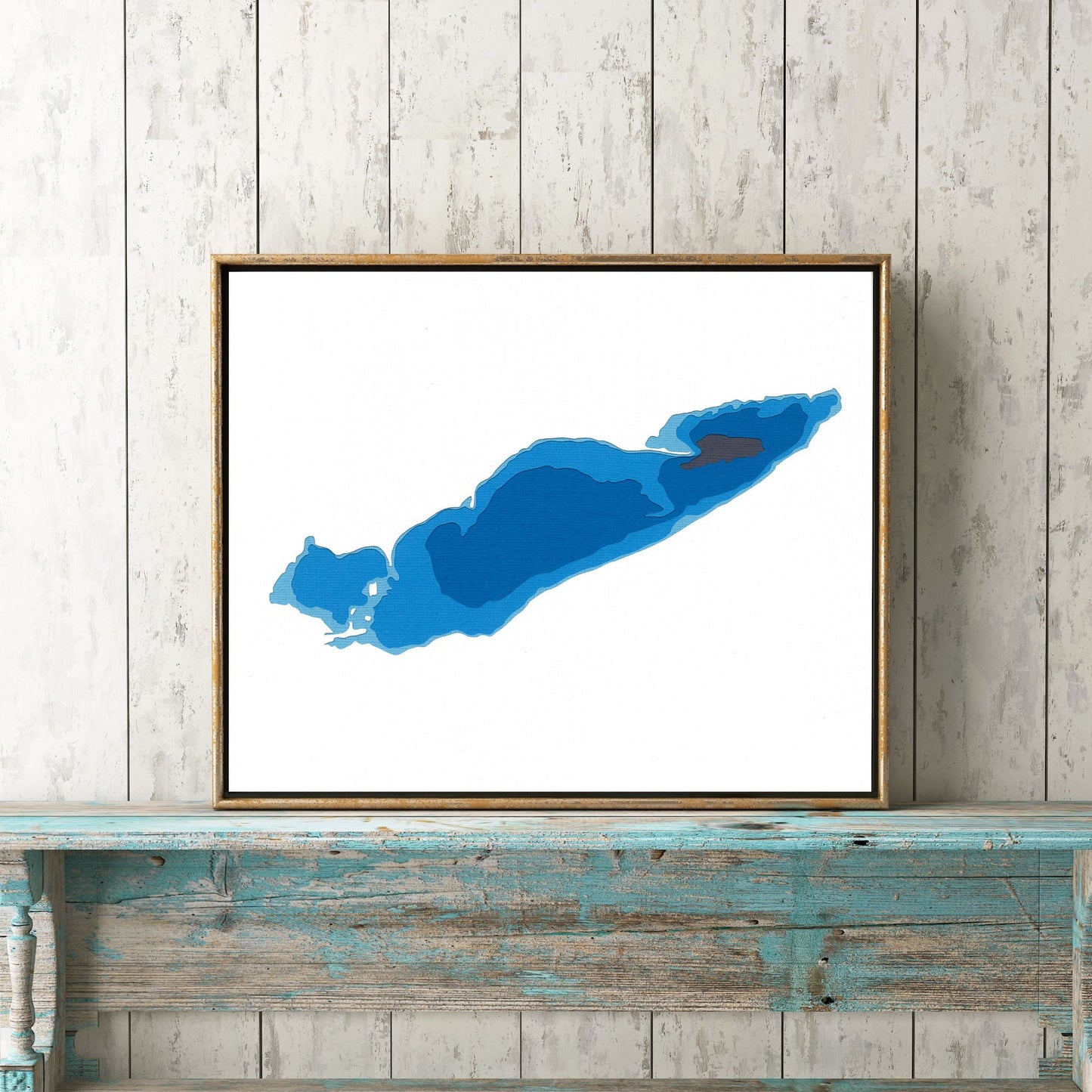Lake Erie 8"x10" Papercut Cardtography Map | Wall Art | Poster | Print | Map Art | Wall Decor