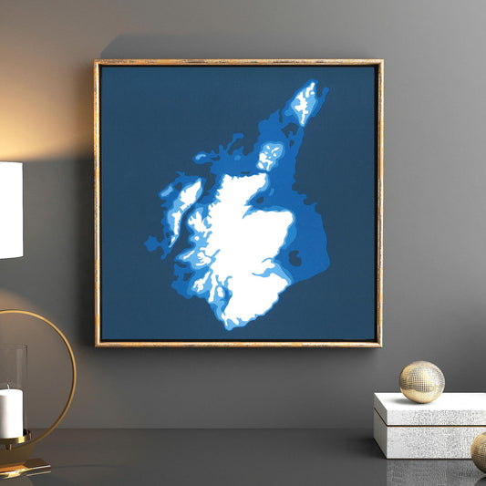 Scotland 12"x12" Papercut Cardtography Map | Wall Art | Poster | Print | Map Art | Wall Decor